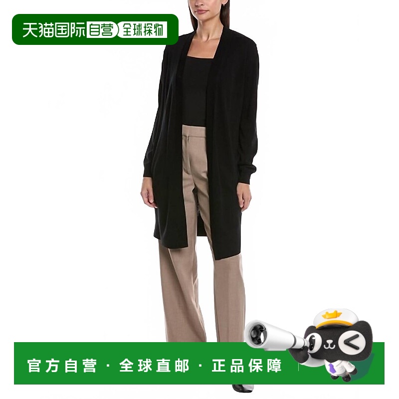 自营lafayette 148Side Slit Cardigan In Black - black 美国奥