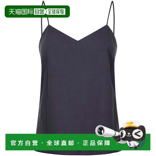 自营max mara简约设计的丝质背心-灰色 美国奥莱直发
