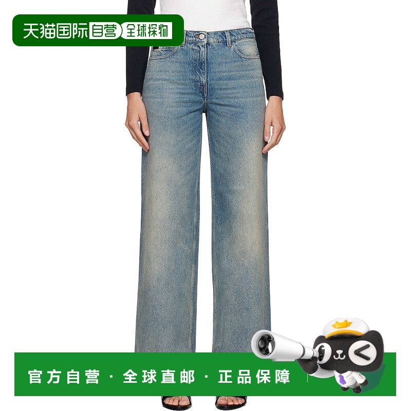1h可退 香港直邮潮奢 Courreges 女士 蓝色 Hammer Baggy 牛仔裤