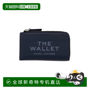 蓝色 自营 蓝海 Marc 美国奥莱直 Jacobs皮革顶部拉链多功能钱包