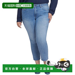 蓝色直筒裤 Sheri蓝色山谷脚踝牛仔裤 美国直发奥莱 NYDJ 自营