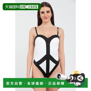 自营Moschino Polyamide One-Piece Women's Swimsuit - white 美