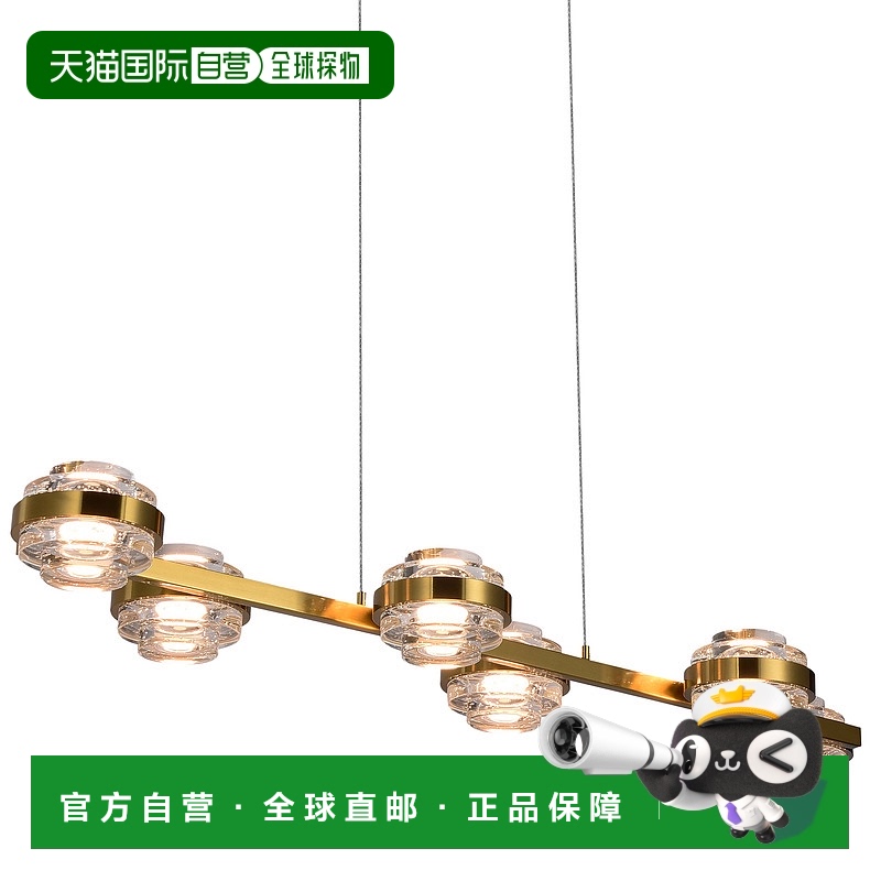 自营vonnMilano VAC3LN336AB 39 英寸 6 灯吊灯高度可调集成 LED