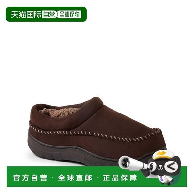 自营Dearfoams Men's Thompson Moccasin Toe Clog House Shoe Sl