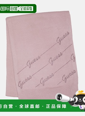 自营guess围巾莱茵石标志围巾-淡紫色 美国奥莱直发