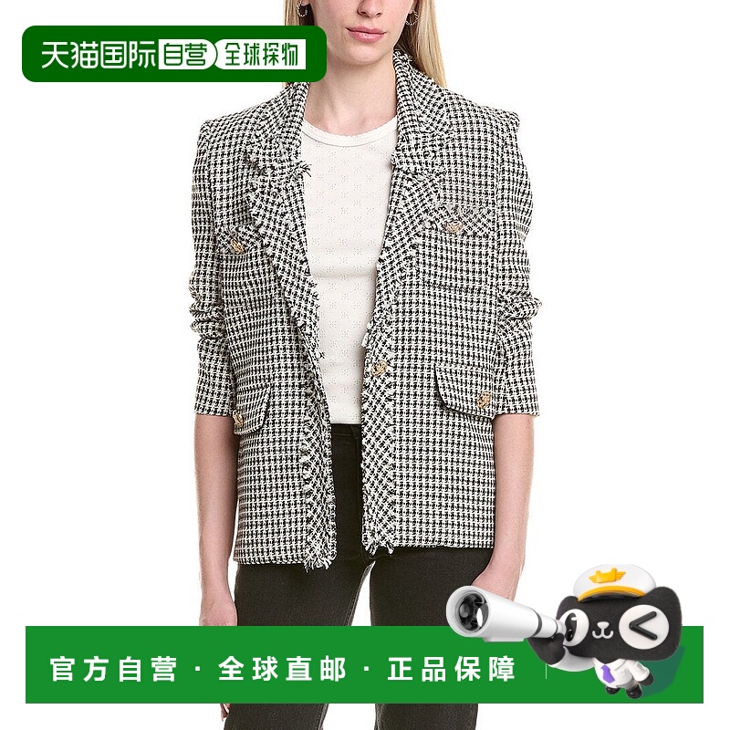 自营Lea & Viola Tweed Blazer - black 美国奥莱直发
