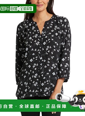 自营 NYDJ Pintuck Blouse - Multi泡泡袖 美国直发奥莱通勤