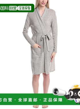 自营sofiacashmere Classic Cashmere & Wool-Blend Jersey Robe