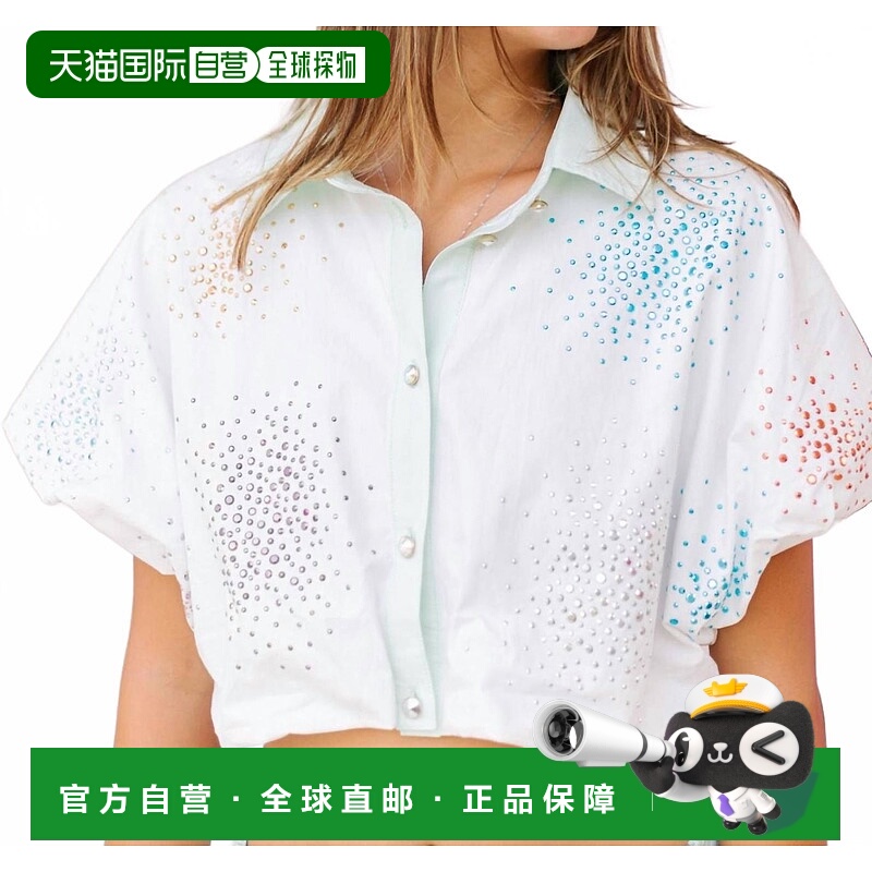 自营 queen of sparkles簇泡泡顶白色多色 美国奥莱直发