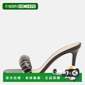 Embellished 自营Gianvito Bijoux Leather Crystal Rossi Black