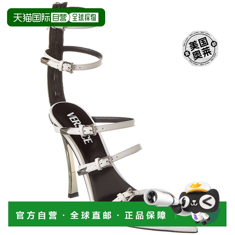自营Versace Pin-Point 皮革凉鞋 - 白色 美国奥莱直发范思哲