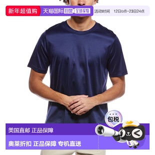 自营Eton Filo Di Scozia Slim Fit T-Shirt - blue 美国奥莱直发