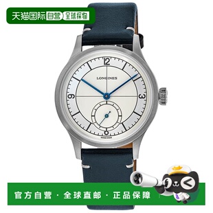 手表L2.828.4. 银色表盘蓝色皮革表带男士 自营 longines浪琴表经典
