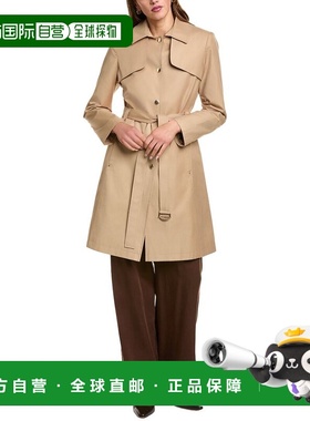 自营Via Spiga Mac Coat - brown 美国奥莱直发