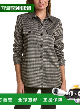 自营Max Studio Double Knit Shacket - Black 外套 美国奥莱直发