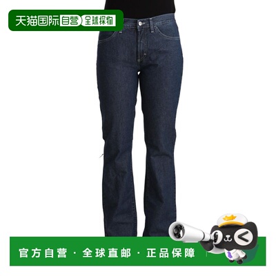 自营GF Ferre Cotton Mid Waist Fla Women's Jeans - blue 美国