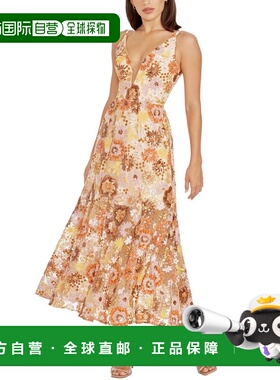 自营Dress The Population Sierra Fit & Flare Dress - yellow