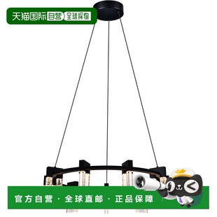 vonnSorrento LED VAC3139BL 英寸黑色集成 圆形枝形吊灯 自营