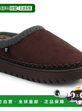 自营vance co.Vance Mens Weller Shearling Clog Slipper - choc
