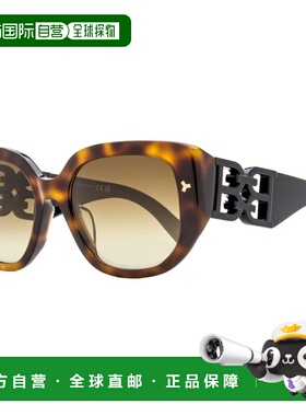 自营Bally 女士蝴蝶太阳镜 BY0105H 53F 金色哈瓦那色 56 毫米 -