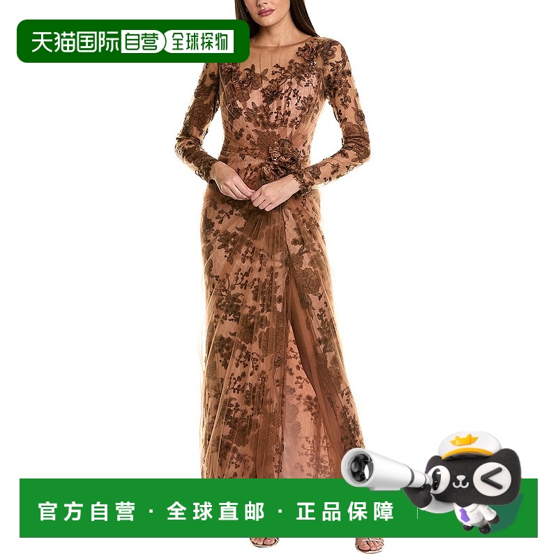 自营 Tadashi Shoji Gown - gold 美国奥莱直发