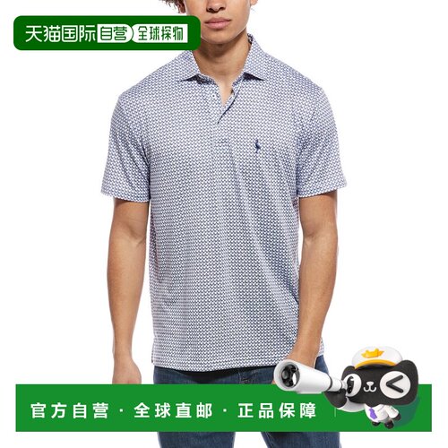 自营TailorByrd Nested Diamond Printed Performance Polo Shirt