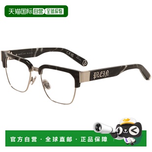 自营Philipp Plein Men's 53 mm Black Opticals - marbled black