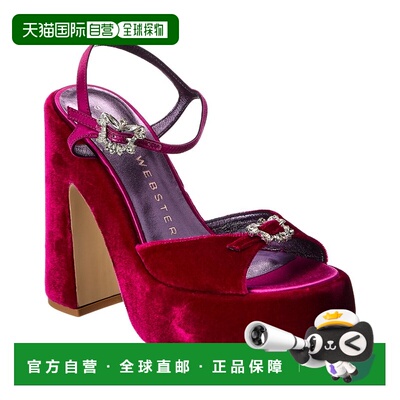 自营 Sophia Webster Grace丝绒厚底凉鞋-紫色 美国奥莱直发