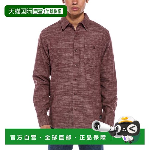 美国直邮自营weatherproof vintage防风雨复古桃子竹节衬衫-红色