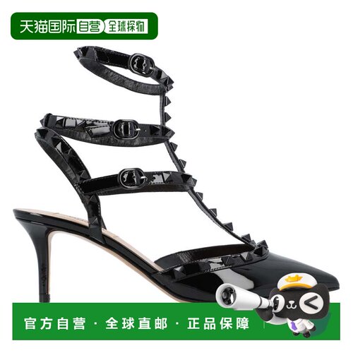 自营valentinoPatent Leather Sandal-Pumps - black 美国奥莱直