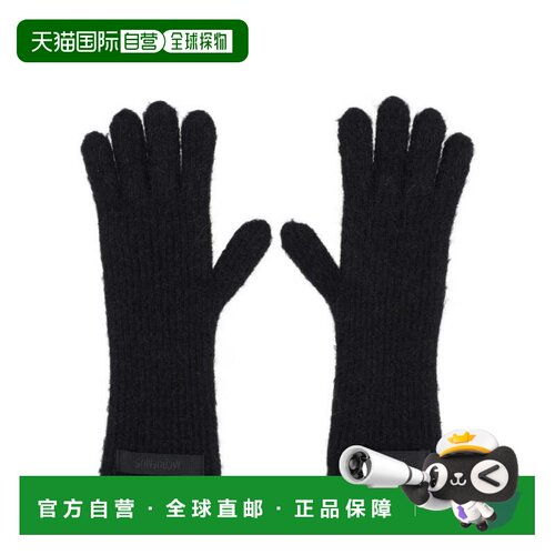 自营jacquemusRibbed Texture Gloves - black 美国奥莱直发