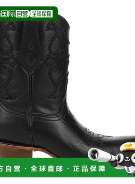 1h可退 【美国直邮】Corral 黑色刺绣短靴 牛仔风格 时尚优雅 女