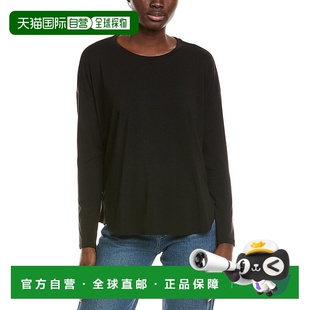Neck Round Boxy Top 美国奥莱直发 自营EILEEN black FISHER