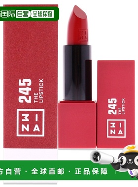 美国直邮3INA唇膏 - 245 深正红色 唇彩女士4.8ml正品