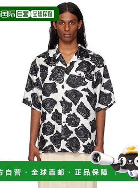 1h可退 香港直邮潮奢 Marni 玛尼 男士 白色 & 黑色 Cybele Print