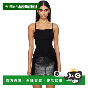 1h可退 香港直邮潮奢 Courreges 女士 黑色吊带背心 324MTO340FI0