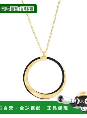 自营 simona纯银、黑色珐琅扭纹项链 - 镀金 - 黑色 美国奥莱直发