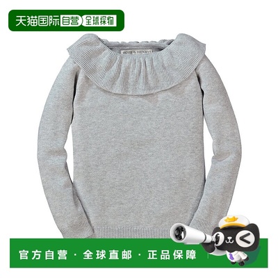 自营Hope & Henry Flounce Neck Sweater - grey 美国奥莱直发