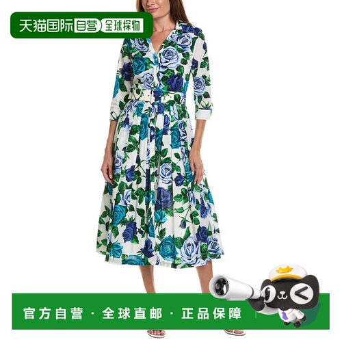 自营Samantha Sung Audrey衬衣连衣裙-白色蓝色 美国奥莱直发