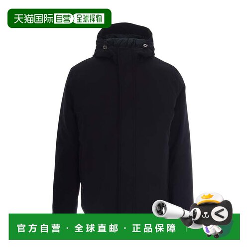 自营herno常规合身蓝色hern0夹克，搭配可调节连衣帽-蓝色 美国奥