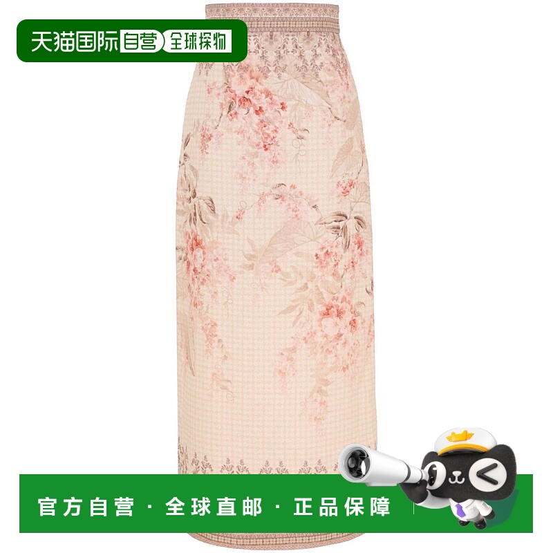 1h可退 香港直邮潮奢 ZIMMERMANN 女士 花卉半身裙 9995SS251