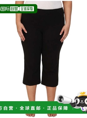 自营Women's Jockey Sport Capri Pants Deep Black Stretch Slim