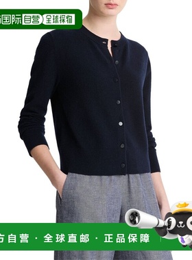 自营Vince Wool & Cashmere-Blend Tipped Half Moon Cardigan -
