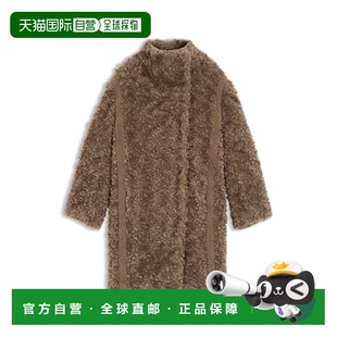 faux fur 自营bossConcealed brown coat light 美 closure