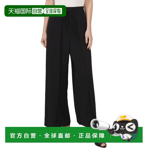 自营CeCe Side Overlap Self Tie Pant - black 美国奥莱直发女装