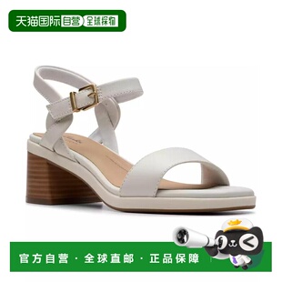 1h可退 【美国直邮】clarks 女士 凉鞋粗跟正品 外穿简约休闲百搭