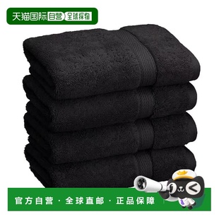 自营superior埃及棉酒店优质 4 件套手巾套装 - 黑色 【美国奥莱