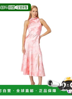 美国直邮TED BAKER LONDON 女士连衣裙 长裙缎面中长细节条纹镂空