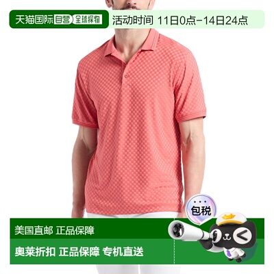 自营Robert Graham Aaron Knit Polo Shirt - orange 美国奥莱直