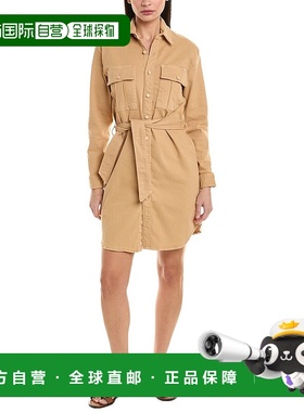 自营MOTHER Denim The Cadet 迷你衬衫裙 - 棕色 美国奥莱直发